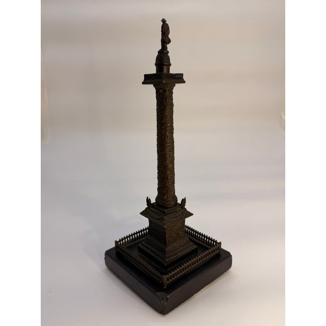 Bronze Antique French Grand Tour Bronze Model of the Vendome Column For Sale - Image 8 of 11