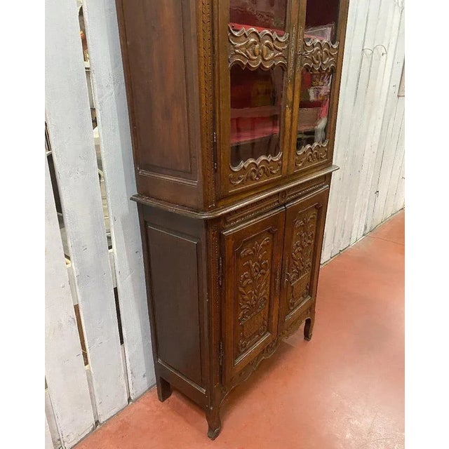Small Two-Piece Glazed Cabinet For Sale - Image 12 of 13