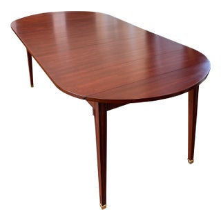 1990s Henkel-Harris Wild Black Cherry Double Drop-Leaf Dining Table With Three Leaves & Original Storage Carton, Style No. 2238 For Sale