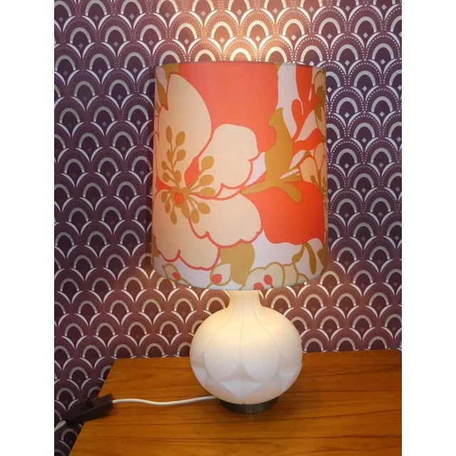 Colorful Umbrella Illuminated Glass Base Noble Table Lamp from Peill & Putzler, 1970s For Sale - Image 3 of 11