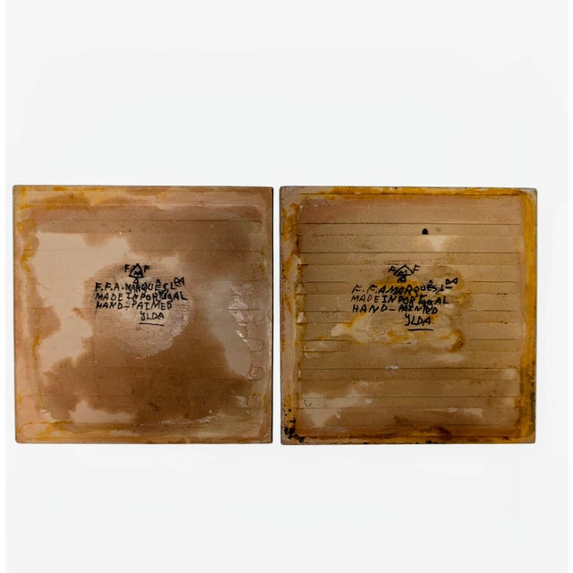 Pair of Hand-Painted Portuguese Faience Tiles: Heraldic Splendor ​The sun-drenched pottery tradition of Portugal finds its...