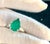 3.5 Carat Pear Cut Emerald and Diamond Ring 14 Karat White Gold For Sale - Image 10 of 18