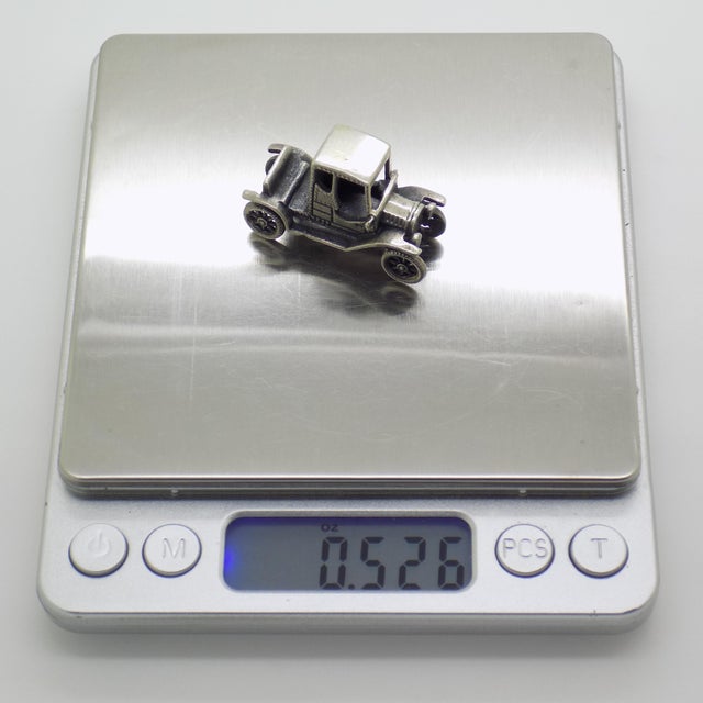 Vintage Italian Handmade Genuine Silver Classic Car Miniature by Raspini Gioielli in Tuscany (Italy) For Sale - Image 9 of 10