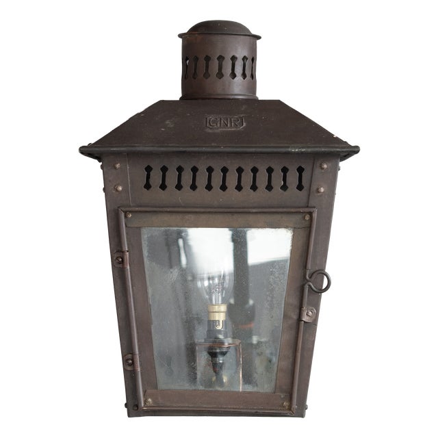 Vintage Wall Lantern in Brass, 1950s For Sale