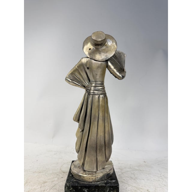 1950s Figurative Metal Statue of Spring Woman, 1940s For Sale - Image 5 of 11