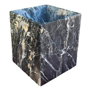 Vintage Labrazel Italian Black Marble Cachepot For Sale