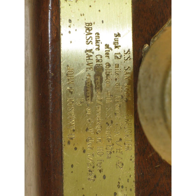 Table Lamp Nautical Antique S.S. San Jose Brass Recovered Pipe For Sale - Image 16 of 16
