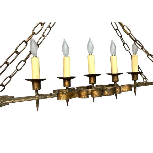 1900 - 1909 1900s German Entryway Chandelier For Sale - Image 5 of 7