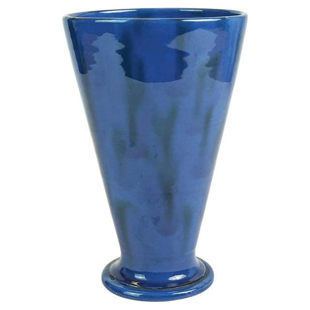 Arts and Crafts Cobalt Blue Stoneware Vase by C. H. Brannam for Barnstaple, 1910s For Sale - Image 10 of 10
