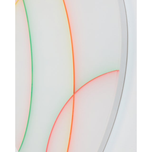 Contemporary Abstract Cast Acrylic and Spray Paint "Shield I" by Tom Henderson For Sale - Image 4 of 8