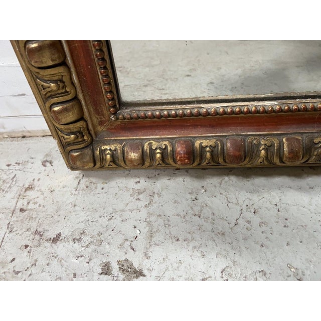 Louis Philippe Style Gadrooned Mirror in Wood and Gilded Stucco, 19th Century For Sale - Image 14 of 18