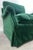 Textile Hollywood Regency Style Custom Overstuffed Emerald Velvet Armchair For Sale - Image 7 of 17