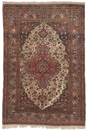 Antique Persian Isfahan Rug - 4'10" x 7'