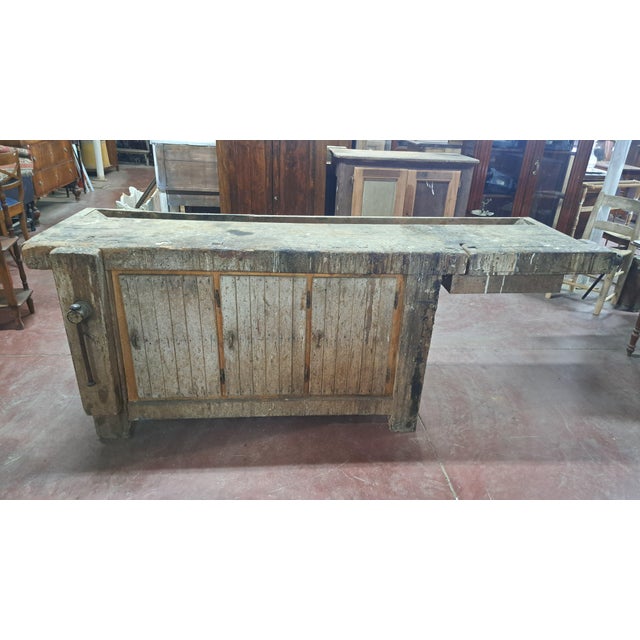Carpenter's Workbench in Oak and Fir, 1890s For Sale - Image 12 of 12