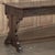 Antique Neo Gothic Carved Oak Trestle Three Drawer Writing Desk For Sale - Image 9 of 18