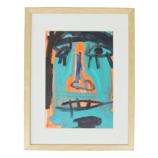 Lola Galanes, Expressionist Composition, 21st Century, Acrylic on Cardboard For Sale