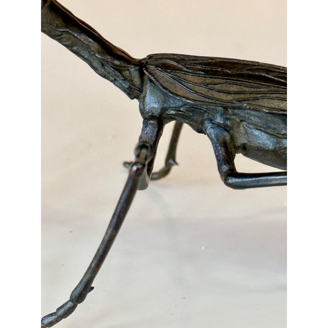 Large Japanese Articulate Bronze Praying Mantis Jizai Yasunosuke Ryubundo VI For Sale - Image 14 of 14