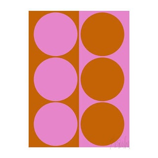 Dynamic Pair Pink and Amber Fine Art Print 14" X 20" by Liz Roache For Sale