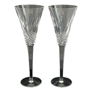 Waterford Toasting Champagne Flutes - a Pair