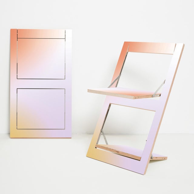 Fläpps Folding Chair – Sunrise by Joa Herrenknecht for Ambivalenz For Sale - Image 4 of 4