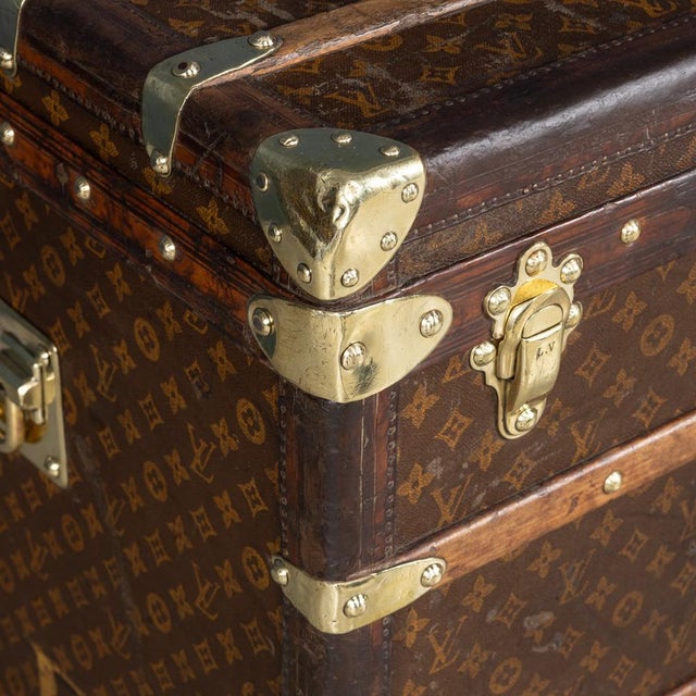 20th Century Malle Haute Trunk in Monogram Canvas from Louis Vuitton, France, 1910 For Sale - Image 11 of 18