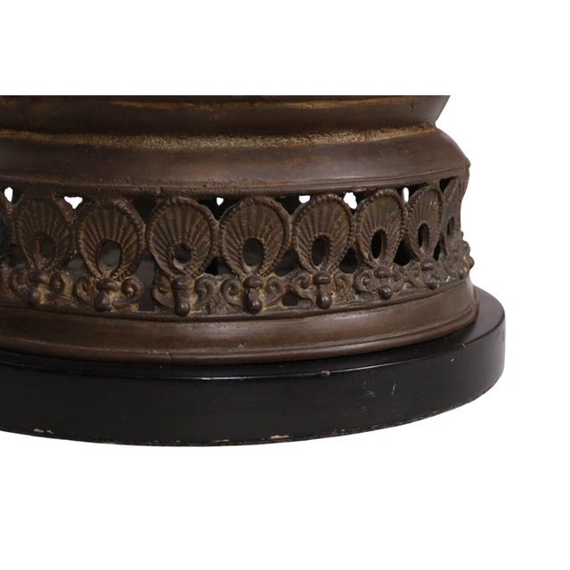 Large Bronze Meiji Period Table Lamp For Sale - Image 9 of 9