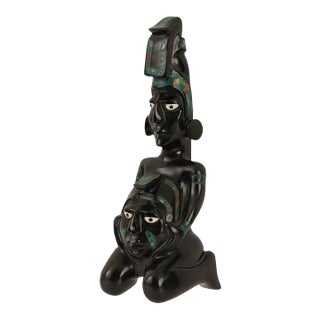 Vintage Mexican Pre-Columbian Aztec Onyx Sculpture For Sale