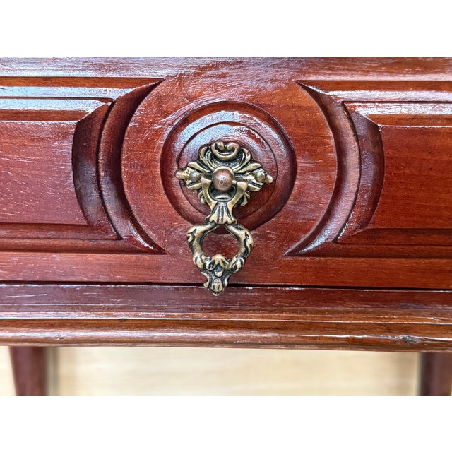 1900-1909 Pair of Spanish Nightstands With One Drawer and Low Shelve and Lentil Legs For Sale - Image 10 of 12
