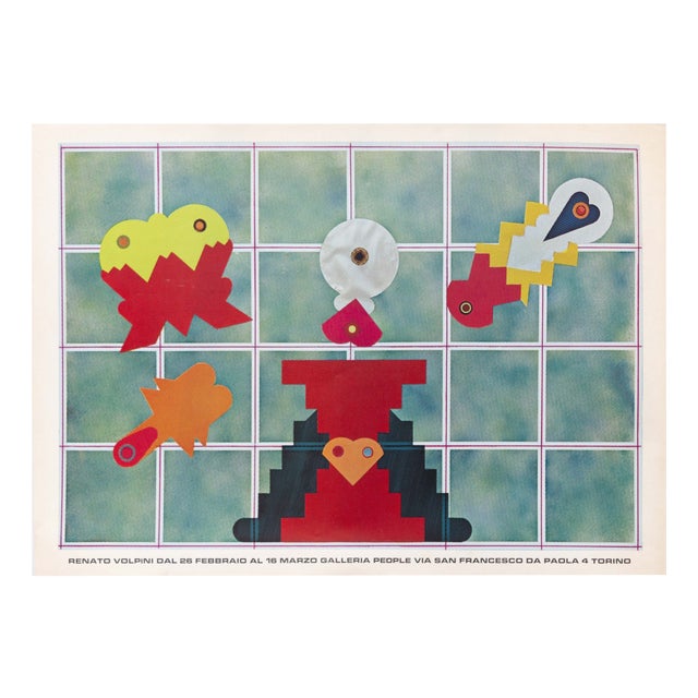 Vintage Renato Volpini Poster, 1972 For Sale
