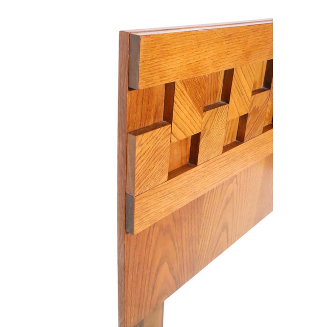 Lane Staccato Brutalist Full Size Headboard c.1970's For Sale - Image 10 of 14