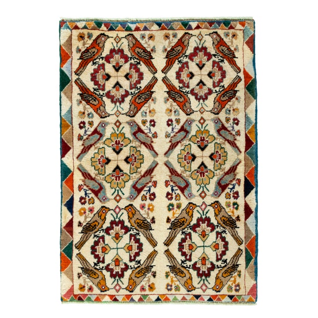 Hand-Knotted Gabbeh Nomadic Rug For Sale - Image 11 of 11