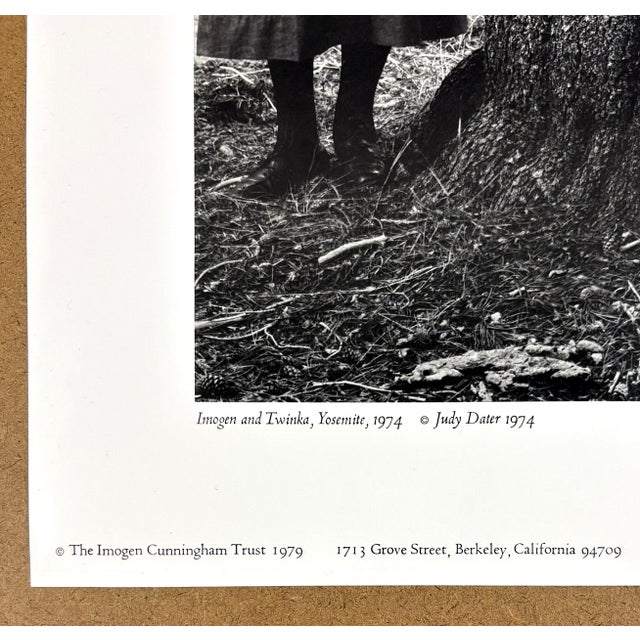 Paper Signed Judy Dater Imogen and Twinka at Yosemite Original 1979 Imogen Cunningham: A Portrait Poster For Sale - Image 7 of 11