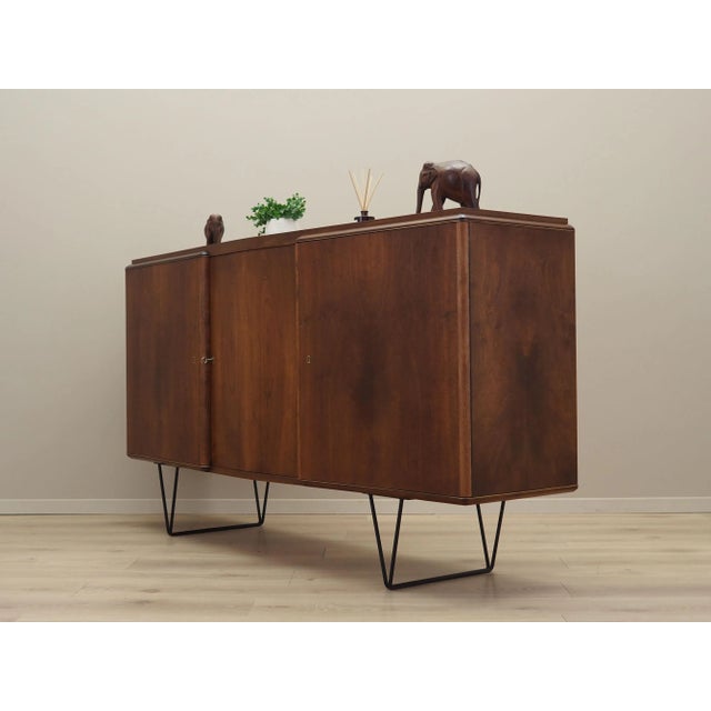 Vintage Danish Walnut Highboard, 1960s For Sale - Image 4 of 16