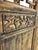 Large Antique Asian Carved Elm Four Panel Folding Screen Room Divider For Sale - Image 10 of 18