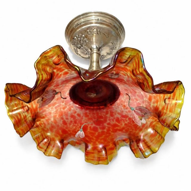 19th Century 19th Century Glass and Silver Stemmed Goblet For Sale - Image 5 of 9