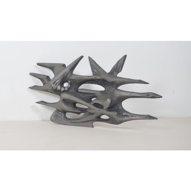 Brutalist Brutalist Wall Sculpture of Birds from Ars Munda, 1970s For Sale - Image 3 of 7