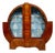 Art Deco Walnut Circular Display Cabinet Vitrine, 1920 For Sale