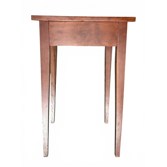 19th Century American Hepplewhite Style Federal Cherry Stand Side Table. Federal side table has clean lines and a...