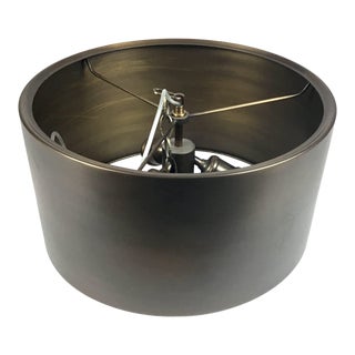 Modern Brushed Metal Hanging Lamp For Sale