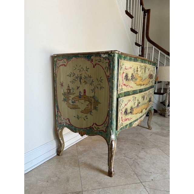 19th Century Italian Chinoiserie Two Drawer Commode For Sale - Image 12 of 12