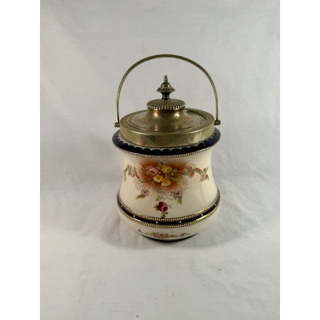 Antique, English, Carlton Ware, Ceramic, Biscuit Barrel For Sale In Salt Lake City - Image 6 of 12