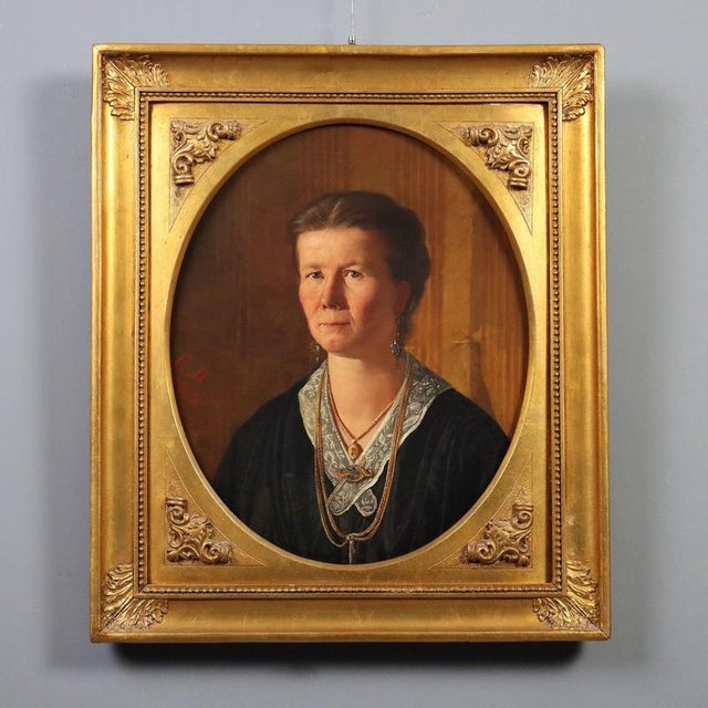 Female Portrait, 19th Century, Oil Painting on Canvas, Framed For Sale - Image 13 of 13