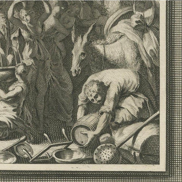 Pieter Mortier, Leah and the Mandrakes and Jacob Flees from Laban, 1700, Engraving For Sale - Image 6 of 12
