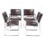 Vintage Leather and Chrome Dining Chairs, circa 1970s - Set of 4 For Sale