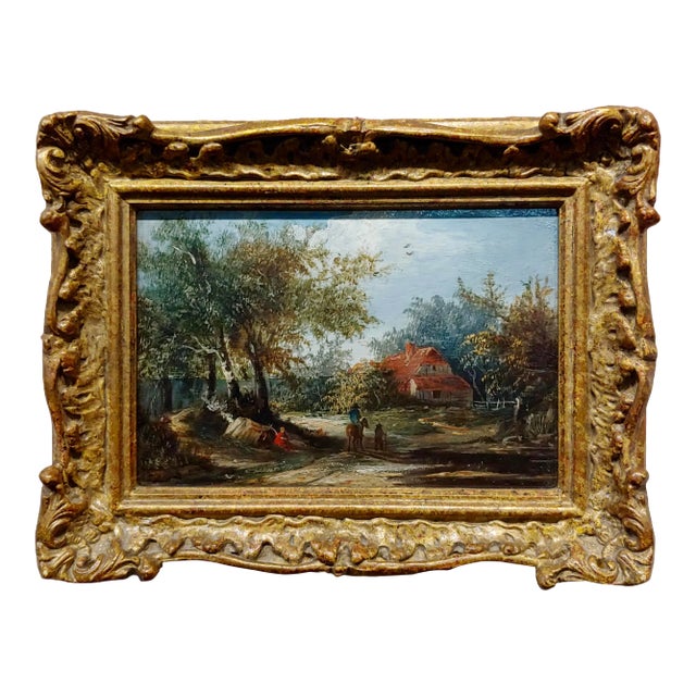 Joseph Thors - Country Side Cottage - 19th Century Oil Painting For Sale