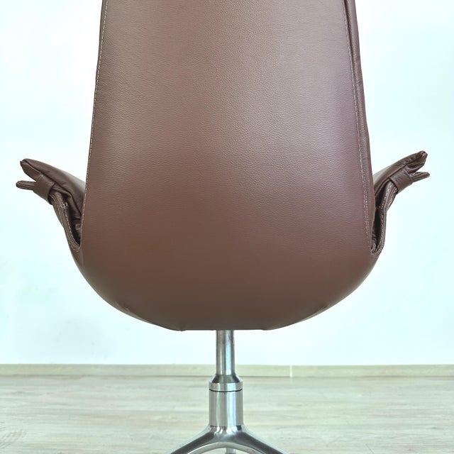 Brown Leather Chair by Fabricius & Kastholm, 1960s For Sale - Image 8 of 13