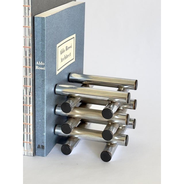 1970s Architectural 1970s Artist-Made Stacked Rod Bookends For Sale - Image 5 of 8