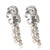 1950s 1950s Pair of Mid Century Diamond Pearl 18k White Gold Clip-on Drop Earrings For Sale - Image 5 of 6