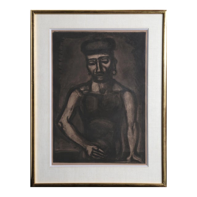 Jean-Francois ne Chante Alleluia (Jean-Francois Never Sings Alleluia) no. 25 from the Miserere et Guerre series, Georges Rouault Aquatint For Sale