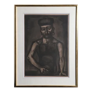 Jean-Francois ne Chante Alleluia (Jean-Francois Never Sings Alleluia) no. 25 from the Miserere et Guerre series, Georges Rouault Aquatint